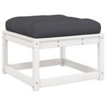 Casa si Gradina - Gradina si terasa - Mobilier exterior - Seturi mobila gradina - Set mobilier gradina cu perne, 8 piese, alb, lemn masiv de pin - Infinity.ro