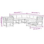Casa si Gradina - Gradina si terasa - Mobilier exterior - Seturi mobila gradina - Set mobilier gradina cu perne, 8 piese, alb, lemn masiv de pin - Infinity.ro