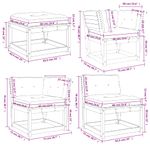 Casa si Gradina - Gradina si terasa - Mobilier exterior - Seturi mobila gradina - Set mobilier gradina cu perne, 8 piese, alb, lemn masiv de pin - Infinity.ro