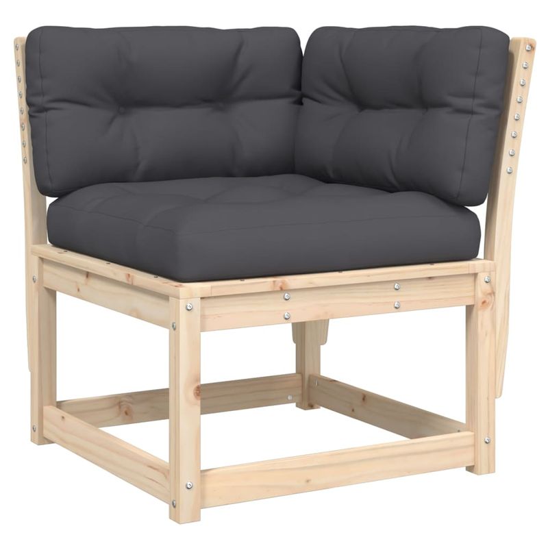 Casa si Gradina - Gradina si terasa - Mobilier exterior - Seturi mobila gradina - Set mobilier de gradina cu perne, 7 piese, lemn masiv de pin - Infinity.ro