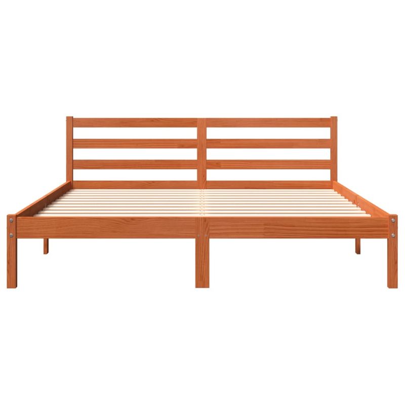 Casa si Gradina - Mobilier - Paturi si accesorii - Paturi - Cadru de pat, maro ceruit, 200x200 cm, lemn masiv de pin - Infinity.ro
