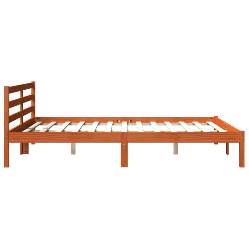Casa si Gradina - Mobilier - Paturi si accesorii - Paturi - Cadru de pat, maro ceruit, 200x200 cm, lemn masiv de pin - Infinity.ro