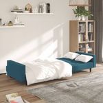 Casa si Gradina - Mobilier - Canapele si coltare - Canapele - Canapea extensibila cu 2 locuri, albastru, catifea - Infinity.ro