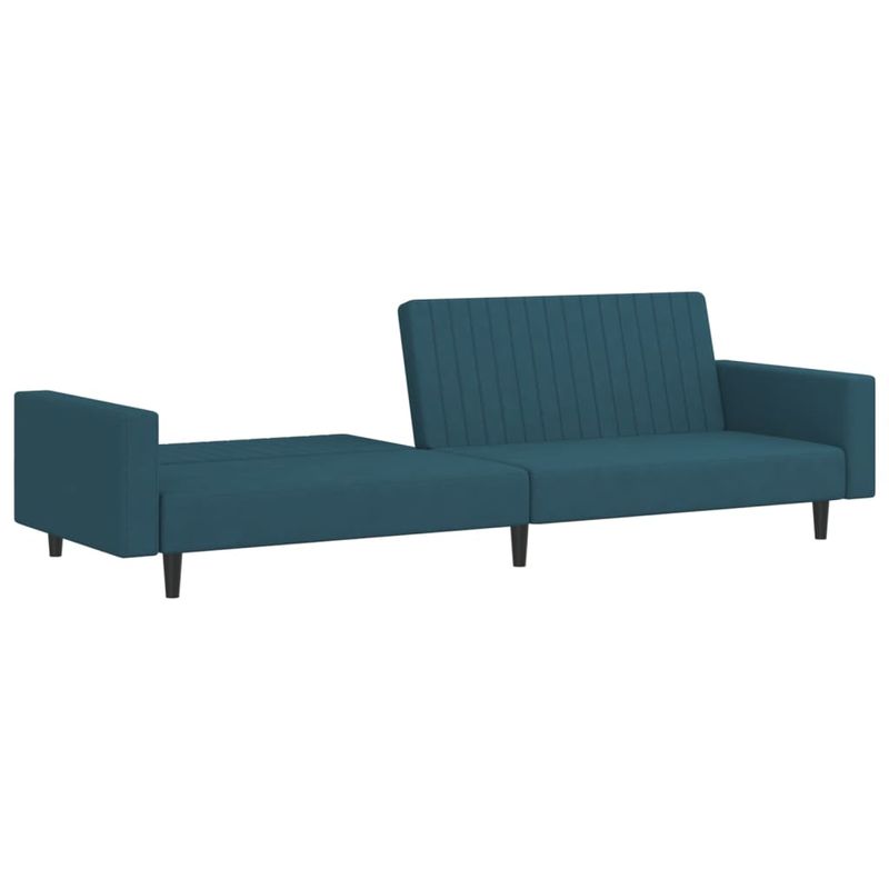 Casa si Gradina - Mobilier - Canapele si coltare - Canapele - Canapea extensibila cu 2 locuri, albastru, catifea - Infinity.ro