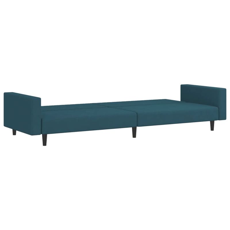 Casa si Gradina - Mobilier - Canapele si coltare - Canapele - Canapea extensibila cu 2 locuri, albastru, catifea - Infinity.ro