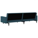 Casa si Gradina - Mobilier - Canapele si coltare - Canapele - Canapea extensibila cu 2 locuri, albastru, catifea - Infinity.ro