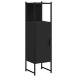 Casa si Gradina - Mobilier - Mobilier baie - Corpuri baie - Dulap de baie, negru, 33x33x120,5 cm, lemn prelucrat - Infinity.ro