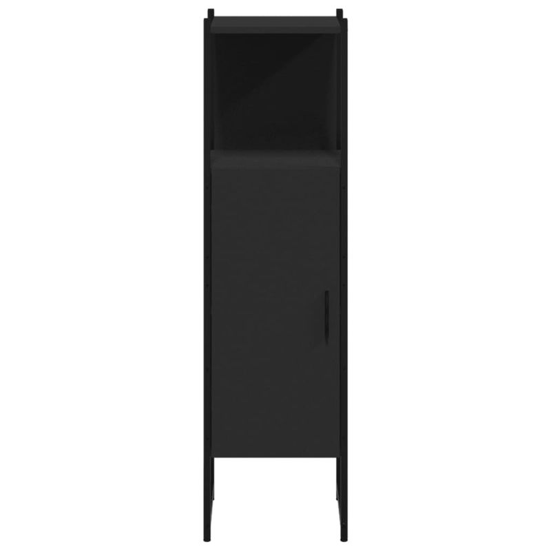 Casa si Gradina - Mobilier - Mobilier baie - Corpuri baie - Dulap de baie, negru, 33x33x120,5 cm, lemn prelucrat - Infinity.ro