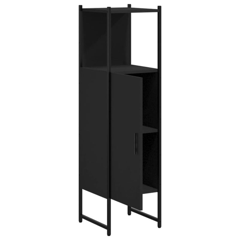 Casa si Gradina - Mobilier - Mobilier baie - Corpuri baie - Dulap de baie, negru, 33x33x120,5 cm, lemn prelucrat - Infinity.ro