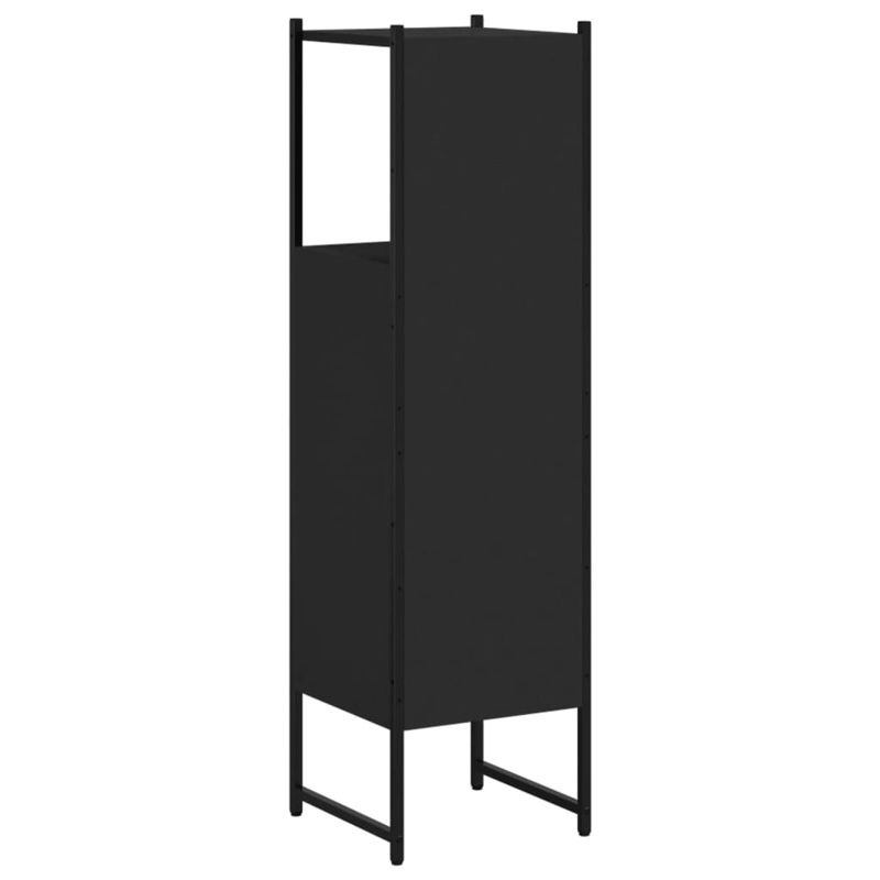 Casa si Gradina - Mobilier - Mobilier baie - Corpuri baie - Dulap de baie, negru, 33x33x120,5 cm, lemn prelucrat - Infinity.ro