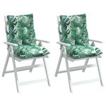 Casa si Gradina - Textile si covoare - Perne si pilote - Perne decorative - Perne de scaun spatar jos, 2 buc., model frunze, textil oxford - Infinity.ro