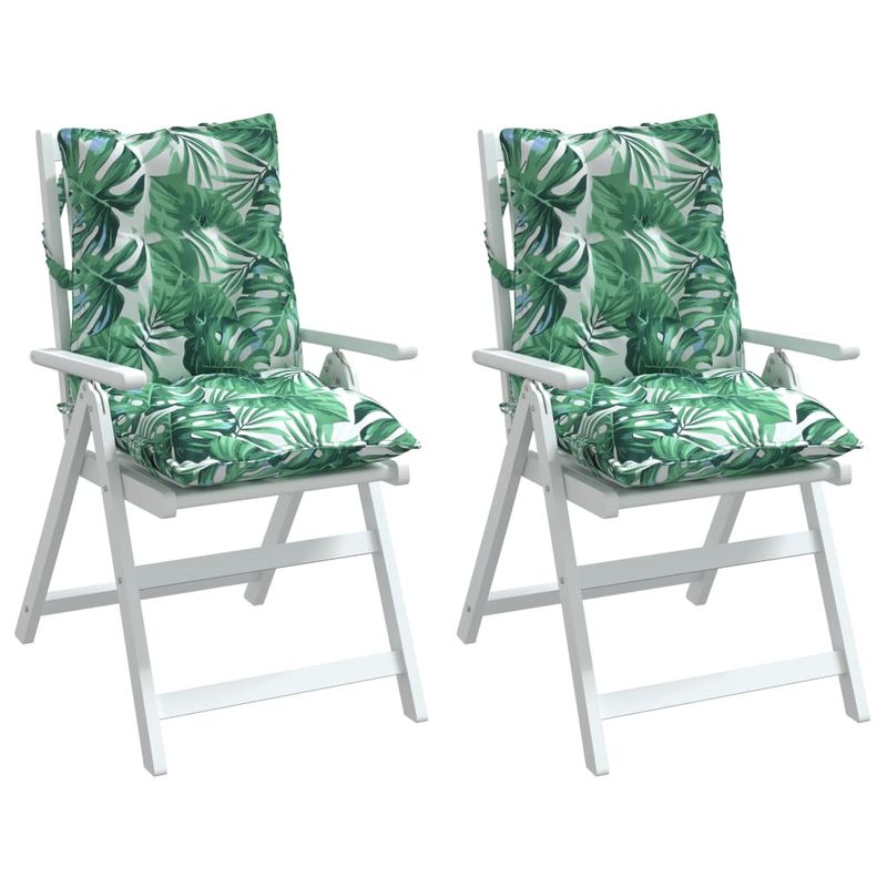 Casa si Gradina - Textile si covoare - Perne si pilote - Perne decorative - Perne de scaun spatar jos, 2 buc., model frunze, textil oxford - Infinity.ro