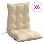 Casa si Gradina - Textile si covoare - Perne si pilote - Perne decorative - Perne scaun cu spatar mic, 6 buc., bej, textil oxford - Infinity.ro
