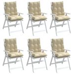 Casa si Gradina - Textile si covoare - Perne si pilote - Perne decorative - Perne scaun cu spatar mic, 6 buc., bej, textil oxford - Infinity.ro
