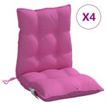 Casa si Gradina - Textile si covoare - Perne si pilote - Perne decorative - Perne de scaun cu spatar mic, 4 buc, roz, tesatura Oxford - Infinity.ro