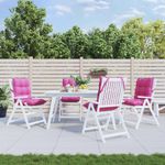 Casa si Gradina - Textile si covoare - Perne si pilote - Perne decorative - Perne de scaun cu spatar mic, 4 buc, roz, tesatura Oxford - Infinity.ro
