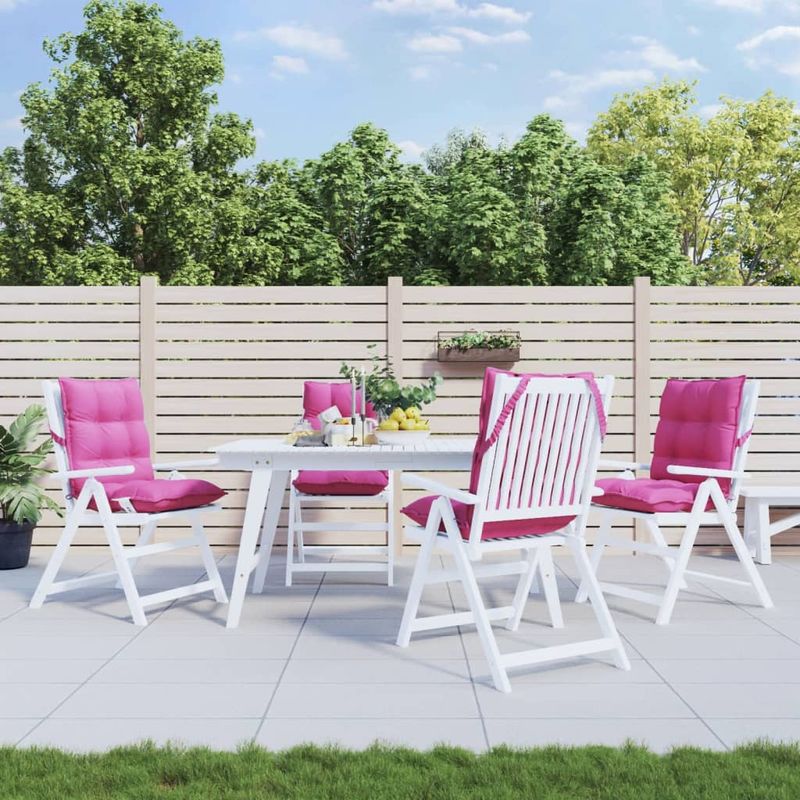 Casa si Gradina - Textile si covoare - Perne si pilote - Perne decorative - Perne de scaun cu spatar mic, 4 buc, roz, tesatura Oxford - Infinity.ro