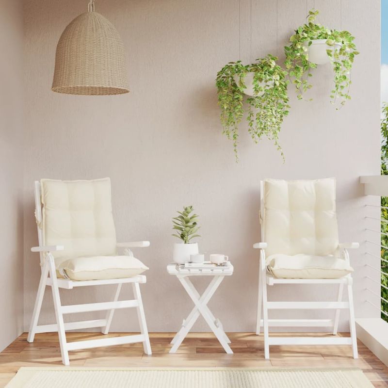 Casa si Gradina - Textile si covoare - Perne si pilote - Perne decorative - Perne scaun cu spatar mic, 2 buc., crem, textil oxford - Infinity.ro