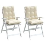 Casa si Gradina - Textile si covoare - Perne si pilote - Perne decorative - Perne scaun cu spatar mic, 2 buc., crem, textil oxford - Infinity.ro