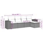 Casa si Gradina - Gradina si terasa - Mobilier exterior - Seturi mobila gradina - Set canapele de gradina cu perne, 5 piese, bej, poliratan - Infinity.ro