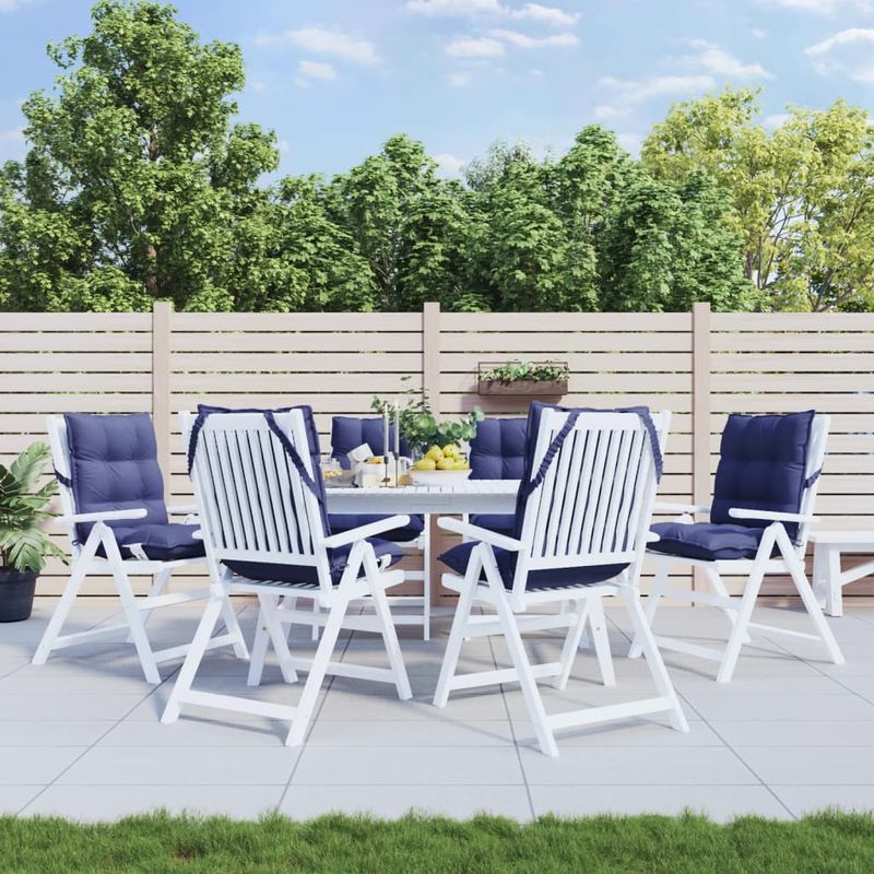 Casa si Gradina - Textile si covoare - Perne si pilote - Perne decorative - Perne scaune cu spatar jos, 6 buc., bleumarin, textil oxford - Infinity.ro