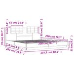 Casa si Gradina - Mobilier - Paturi si accesorii - Paturi - Cadru de pat cu tablie si lumini LED, stejar sonoma, 200x200 cm - Infinity.ro