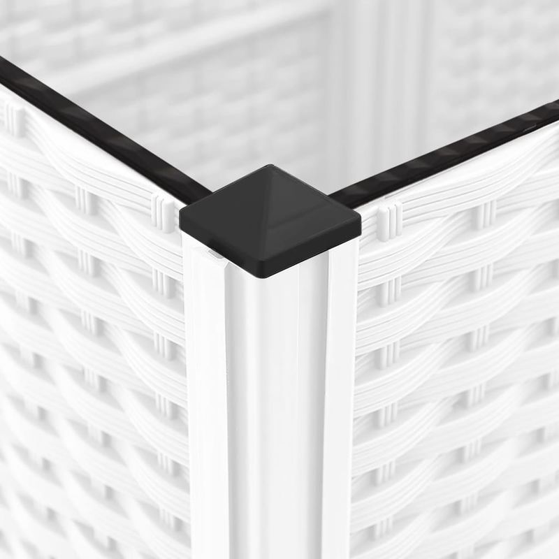 Casa si Gradina - Gradinarit si plante - Plante si ghivece - Ghivece si suporturi - Jardiniera de gradina cu spalier, alb, 120x120x121,5 cm, PP - Infinity.ro