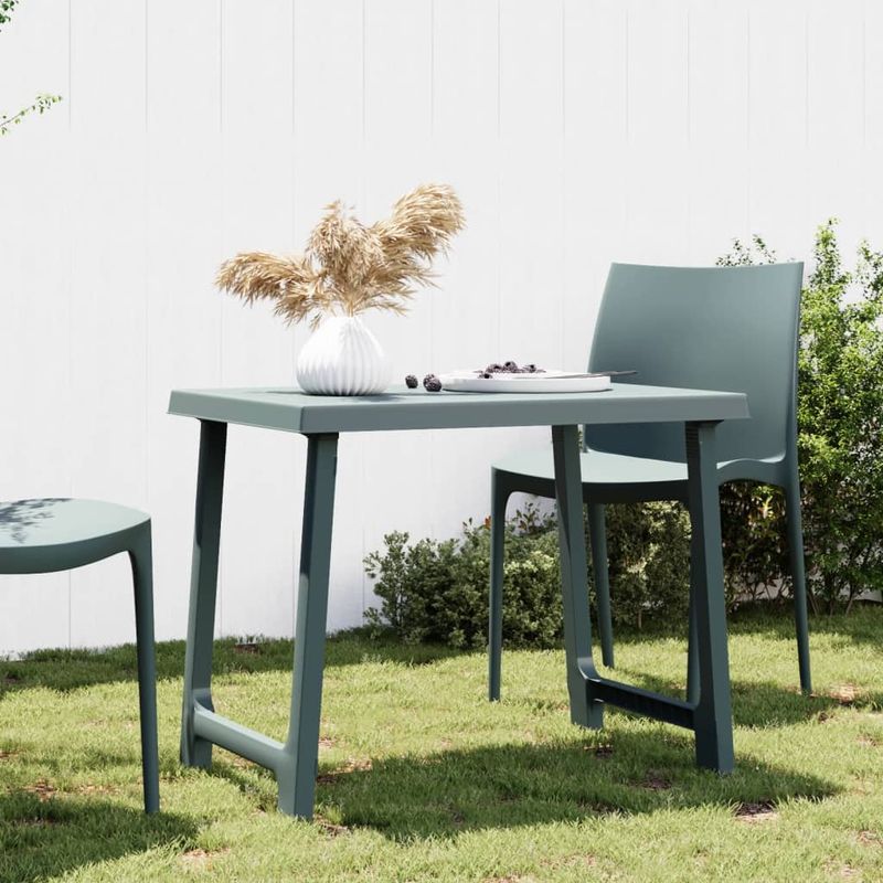 Casa si Gradina - Gradina si terasa - Mobilier exterior - Mese gradina - Masa pentru camping, verde, 79x56x64 cm, PP aspect lemn - Infinity.ro