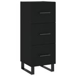 Casa si Gradina - Mobilier - Comode si corpuri - Comode - Servanta, negru, 34,5x34x90 cm, lemn compozit - Infinity.ro