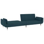 Casa si Gradina - Mobilier - Canapele si coltare - Canapele - Canapea extensibila cu 2 locuri, 2 perne, albastru, catifea - Infinity.ro