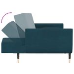 Casa si Gradina - Mobilier - Canapele si coltare - Canapele - Canapea extensibila cu 2 locuri, 2 perne, albastru, catifea - Infinity.ro