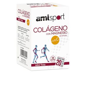 Supliment alimentar pe baza de Colagen + Magneziu cu aroma de capsuni, Amlsport, 20 batoane