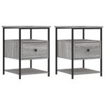 Casa si Gradina - Mobilier - Comode si corpuri - Noptiere - Noptiere, 2 buc., gri sonoma, 40x42x56 cm, lemn compozit - Infinity.ro