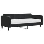 Casa si Gradina - Mobilier - Paturi si accesorii - Paturi - Pat de zi cu saltea, negru, 100x200 cm, catifea - Infinity.ro