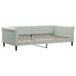 Casa si Gradina - Mobilier - Paturi si accesorii - Paturi - Pat de zi cu saltea, gri deschis, 100x200 cm, catifea - Infinity.ro