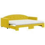 Casa si Gradina - Mobilier - Paturi si accesorii - Paturi - Pat de zi cu extensie si saltea, galben, 80x200 cm, catifea - Infinity.ro