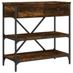 Casa si Gradina - Mobilier - Comode si corpuri - Console - Masa consola, stejar fumuriu, 75x34,5x75 cm, lemn prelucrat - Infinity.ro