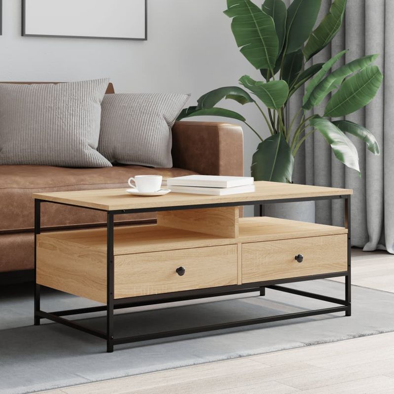 Casa si Gradina - Mobilier - Mese si birouri - Masute de cafea - Masuta de cafea, stejar sonoma, 100x51x45 cm, lemn prelucrat - Infinity.ro