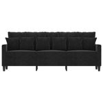 Casa si Gradina - Mobilier - Canapele si coltare - Canapele - Canapea cu 3 locuri, Negru, 180 cm, catifea - Infinity.ro