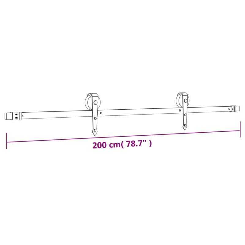 Casa si Gradina - Constructii - Usi interior, exterior si garaj - Usi interior - Usa glisanta cu set de feronerie 85x210 cm, lemn masiv de pin - Infinity.ro