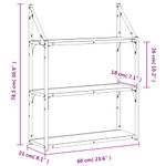 Casa si Gradina - Mobilier - Biblioteci si rafturi - Rafturi - Raft cu 3 niveluri, gri sonoma, 60x21x78,5 cm, lemn prelucrat - Infinity.ro
