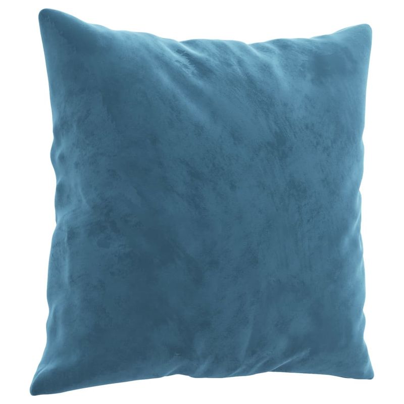 Casa si Gradina - Mobilier - Canapele si coltare - Canapele - Canapea cu 2 locuri cu pernute, albastru, 140 cm, catifea - Infinity.ro