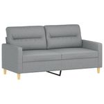 Casa si Gradina - Mobilier - Seturi de mobilier - Seturi living - Set de canapele cu perne, 3 piese, gri deschis, textil - Infinity.ro