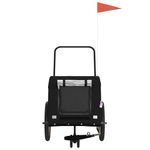 Petshop - Accesorii petshop - Culcusuri si custi - Genti si articole transport - Remorca bicicleta animale companie, negru, textil oxford/fier - Infinity.ro