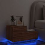 Casa si Gradina - Mobilier - Comode si corpuri - Noptiere - Noptiera cu lumini LED, stejar maro, 70x36x40,5 cm - Infinity.ro