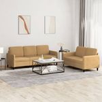 Casa si Gradina - Mobilier - Canapele si coltare - Canapele - Set canapea 2 piese, maro, catifea - Infinity.ro