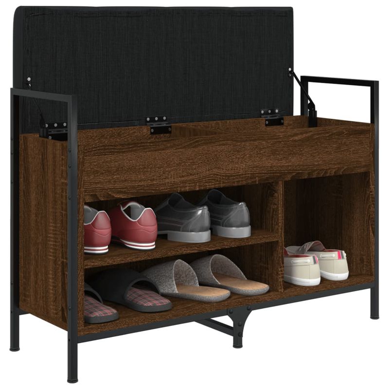 Casa si Gradina - Mobilier - Organizare si depozitare - Bancute - Banca de pantofi, stejar maro, 85,5x32x57,5 cm, lemn prelucrat - Infinity.ro