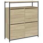 Casa si Gradina - Mobilier - Organizare si depozitare - Organizator incaltaminte - Pantofar cu 4 sertare rabatabile, stejar sonoma, 100x34x112 cm - Infinity.ro