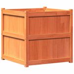 Casa si Gradina - Gradinarit si plante - Plante si ghivece - Ghivece si suporturi - Jardiniera de gradina, maro ceruit, 70x70x70 cm, lemn masiv pin - Infinity.ro