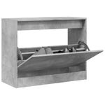 Casa si Gradina - Mobilier - Organizare si depozitare - Organizator incaltaminte - Pantofar, gri beton, 80x34x63 cm, lemn prelucrat - Infinity.ro